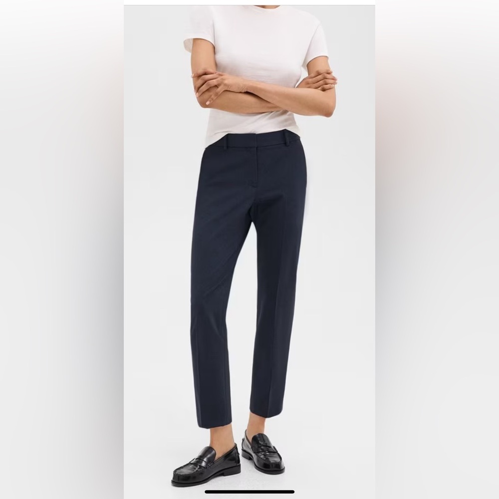Theory Treeca 2 Traceable Wool Pants, Navy